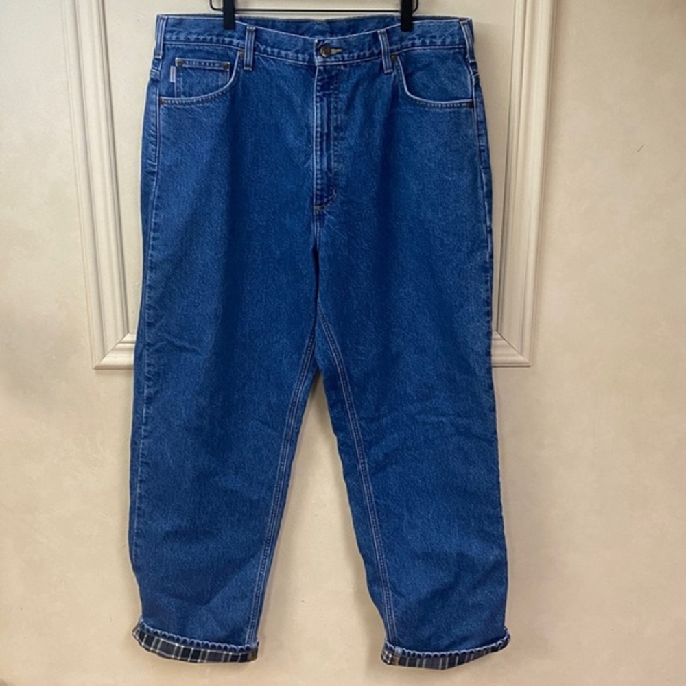 Carhartt Relaxed Fit Plaid Lined Jeans